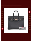 HERMES BIRKIN 25 (Pre-owned) Black, Togo leather, Rose Gold hardware