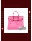 HERMES BIRKIN 25 (Pre-owned) Fuchsia pink, Ostrich leather, Phw