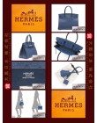 HERMES BIRKIN 30 (Pre-owned) - Blue de malte / Dark blue, Ostrich leather, Phw