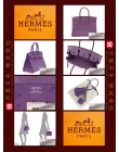 HERMES BIRKIN 30 (Pre-owned) Violet / Purple, Ostrich leather, Phw