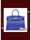 HERMES BIRKIN 35 (Pre-owned) Blue Electric / Blue Electric, Togo leather, Phw