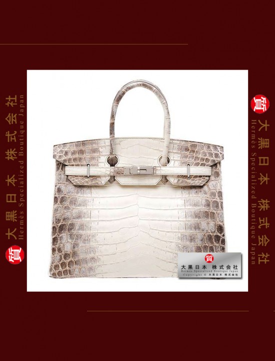 HERMES BIRKIN 35 (Pre-owned) Himalaya, Matt niloticus crocodile skin, Phw