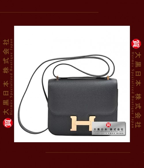 HERMES CONSTANCE MINI (Pre-Owned) - Black, Epsom leather, Ghw