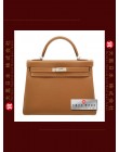 HERMES KELLY 32 (Pre-owned) retourne, Gold, Togo leather, Phw