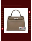 HERMES KELLY 28 (Pre-owned) - Sellier, Etoupe, Epsom leather, Phw