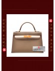 HERMES KELLY II BAG MINI TWO COLOUR (Pre-Owned) - Sellier, Etoupe / Craie, Epsom leather, Ghw